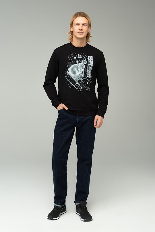 Stretch cotton sweatshirt 4 | BEAR T W BLACK | Audimas