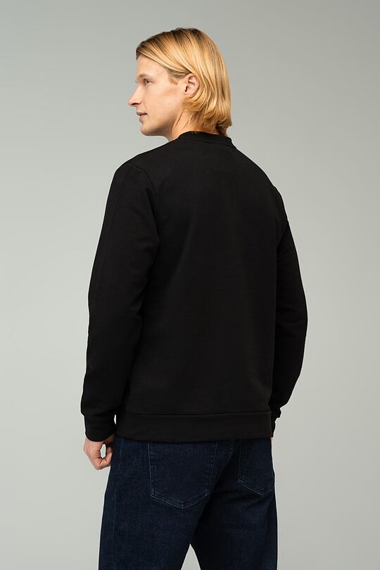 Stretch cotton sweatshirt 2 | BOAR BLACK | Audimas