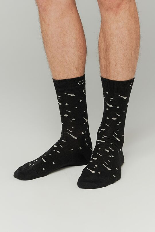 Merino mix printed socks 3 | BLACK | Audimas