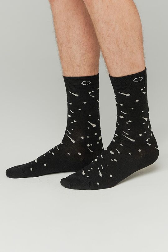 Merino mix printed socks 4 | BLACK | Audimas