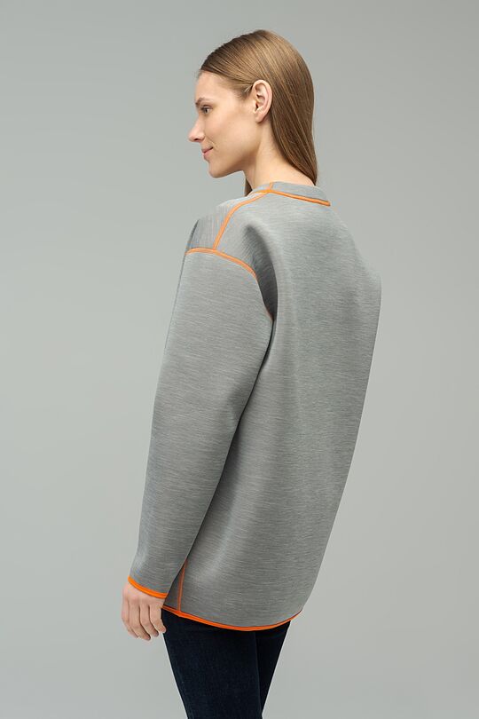 Reversible neoprene sweatshirt 4 | GREY/ORANGE | Audimas