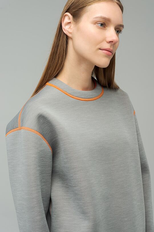 Reversible neoprene sweatshirt 5 | GREY/ORANGE | Audimas