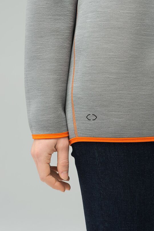 Reversible neoprene sweatshirt 6 | GREY/ORANGE | Audimas