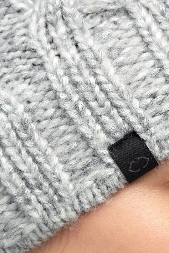Soft knitted hat with wool 2 | GREY/MELANGE | Audimas