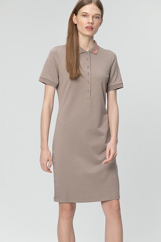 Soft surface modal polo dress 1 | GREY/MELANGE | Audimas