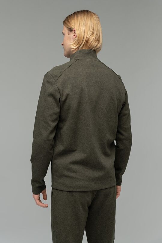 Cotton zip-through jacket 2 | GREEN/ KHAKI / LIME GREEN | Audimas