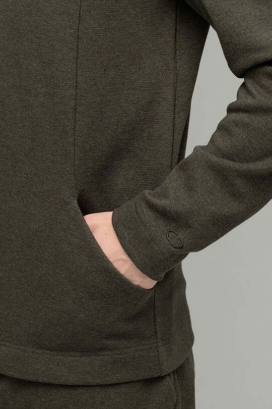 Cotton zip-through jacket 5 | GREEN/ KHAKI / LIME GREEN | Audimas