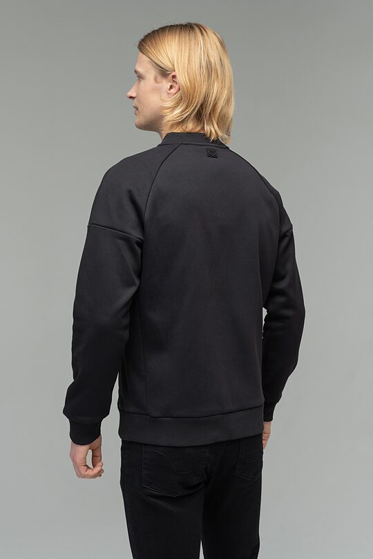 Soft inner surface cotton zip-through sweatshirt 2 | BLACK | Audimas