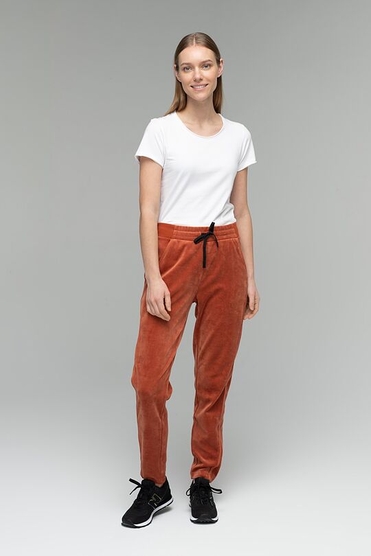 Cotton velour sweatpants 4 | RED/PINK | Audimas