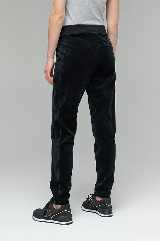 Cotton velour sweatpants 2 | BLACK | Audimas