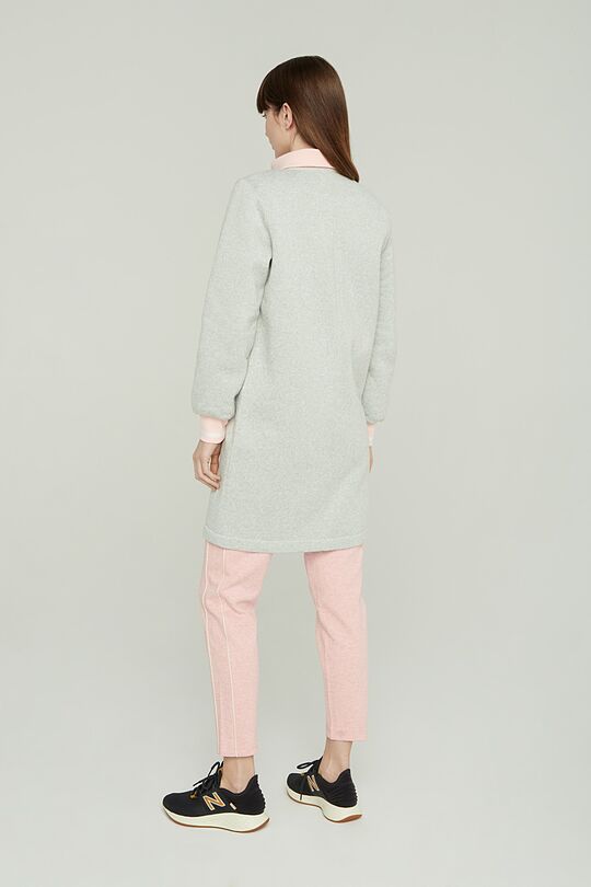 Warm fleece long zip-through jacket 8 | GREY/MELANGE | Audimas