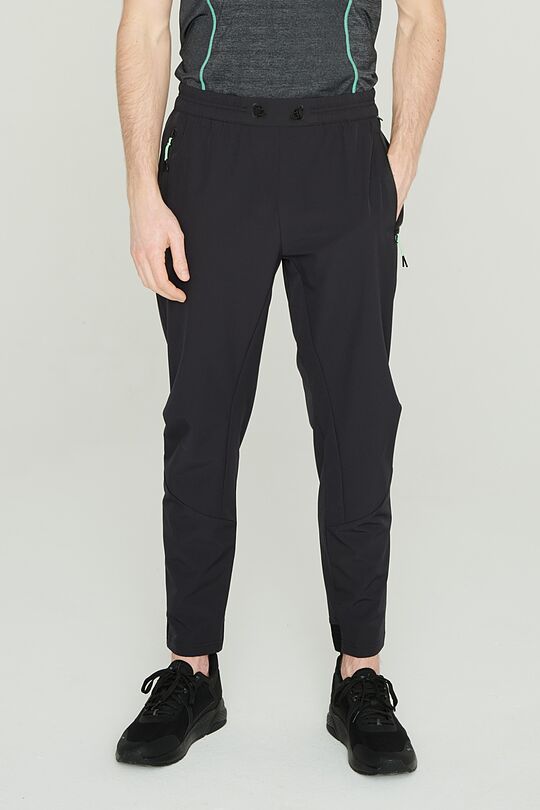 Stretch fabric tapered fit pants 1 | BLACK | Audimas