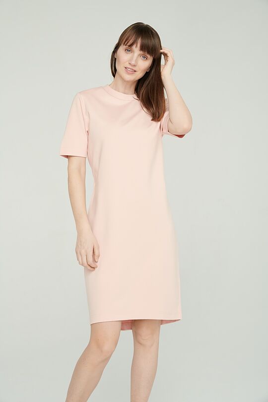Stretch short sleeves dress 1 | RED/PINK | Audimas