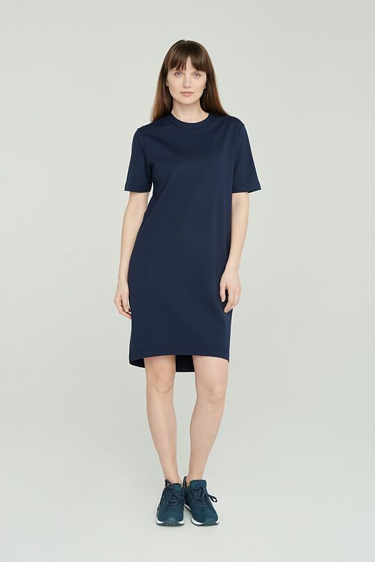 Stretch short sleeves dress 4 | BLUE | Audimas