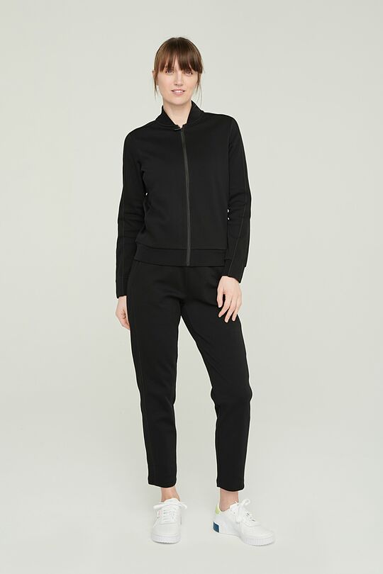 Cotton zip-through sweatshirt 4 | BLACK | Audimas