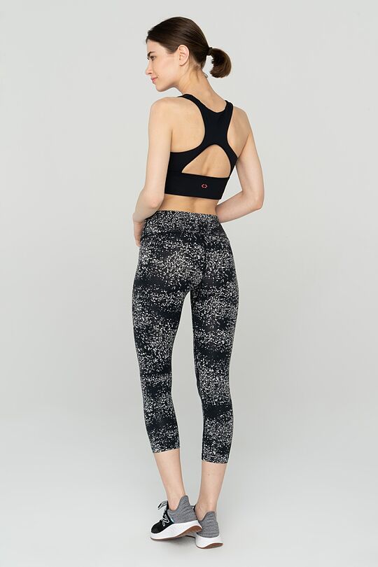 Printed functional 3/4 leggings 4 | BLACK | Audimas