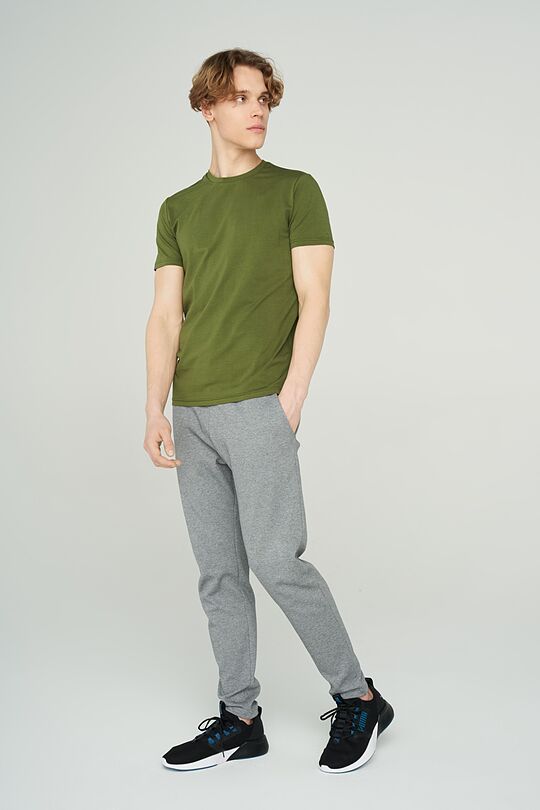 Stretch cotton t-shirt 4 | GREEN/ KHAKI / LIME GREEN | Audimas