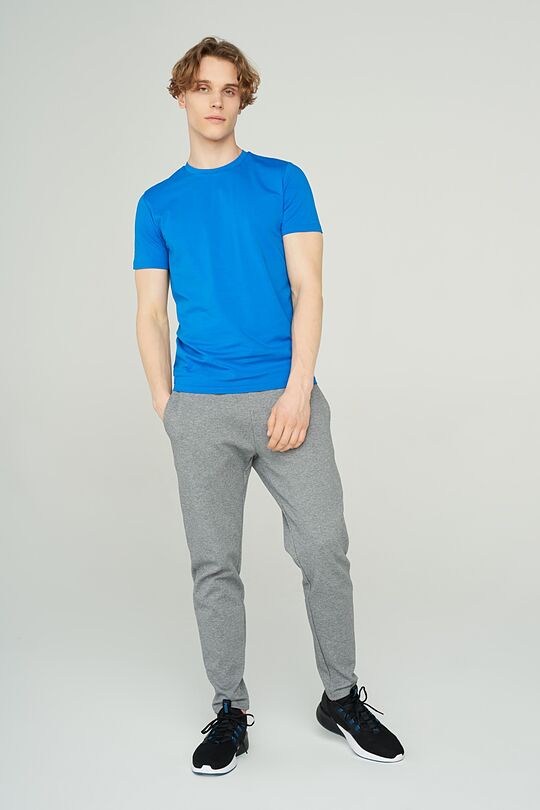 Stretch cotton t-shirt 4 | BLUE | Audimas