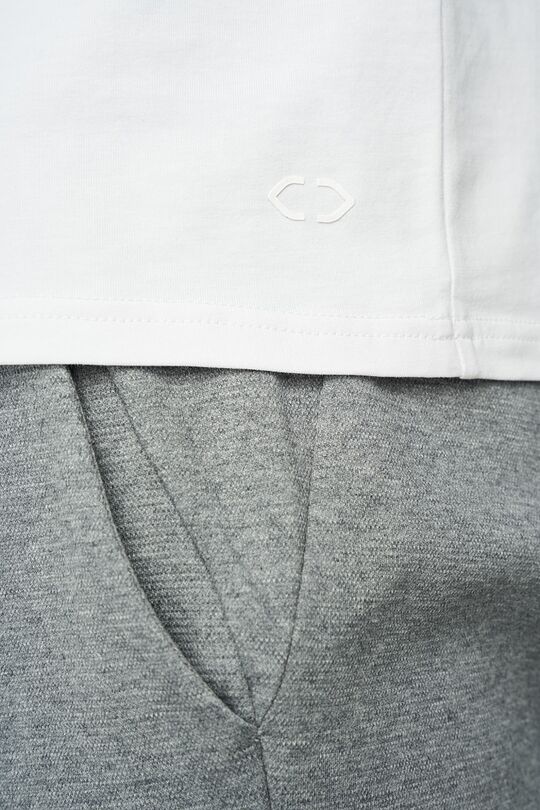 Stretch cotton long sleeve t-shirt 4 | WHITE | Audimas