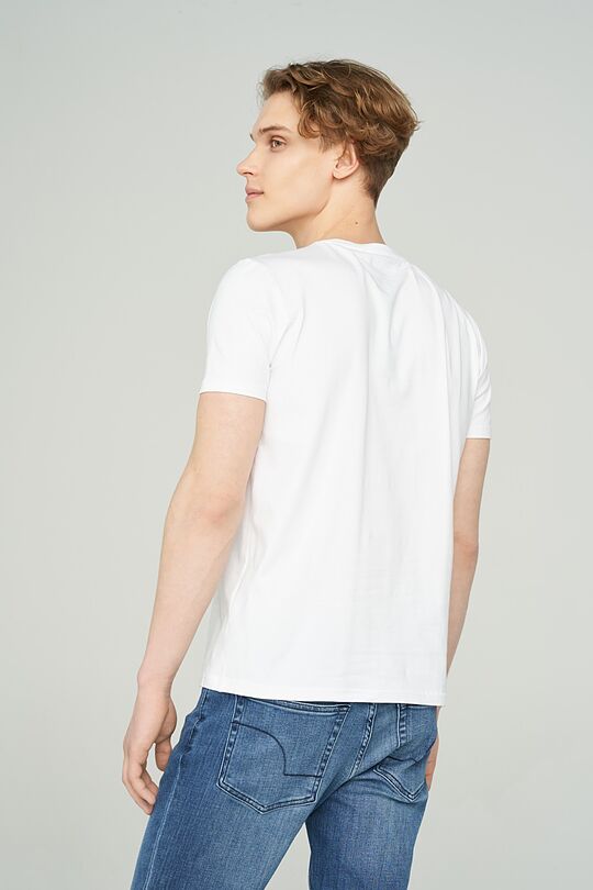 Stretch cotton t-shirt with print 2 | WHITE | Audimas