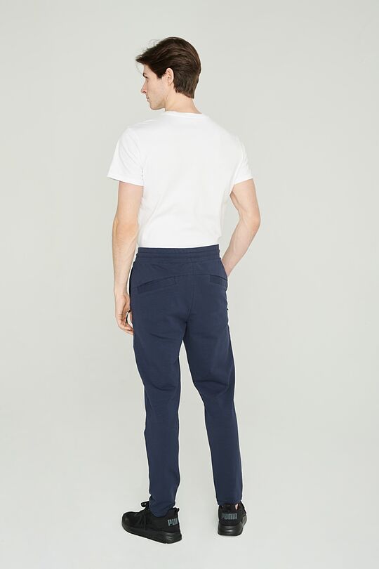 Cotton tapered fit sweatpants 5 | BLUE | Audimas