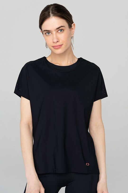 Short sleeve SENSITIVE top 1 | BLACK | Audimas