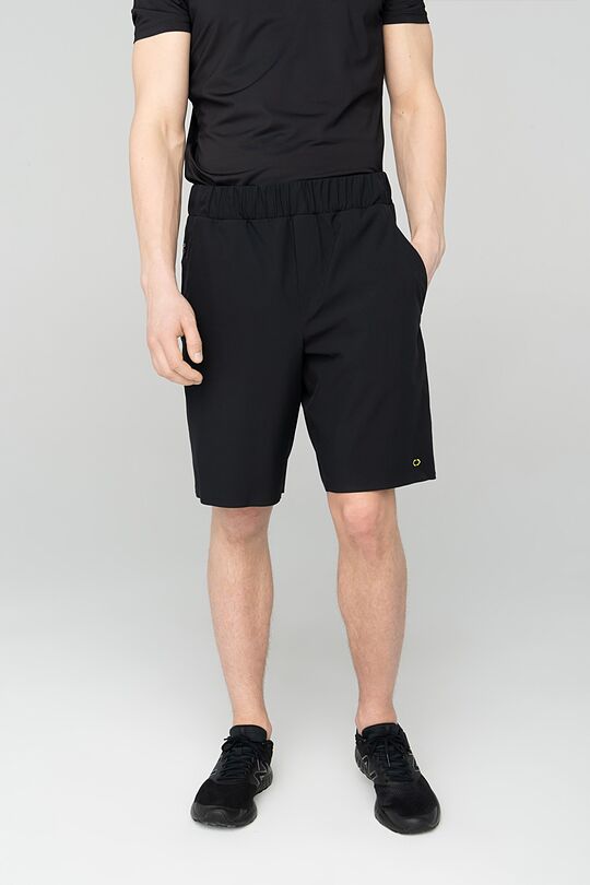 Long lightweight stretch fabric shorts 2 | BLACK | Audimas