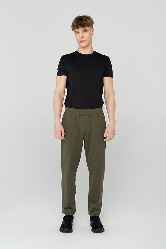 Functional tapered fit sweatpants 4 | GREEN/ KHAKI / LIME GREEN | Audimas