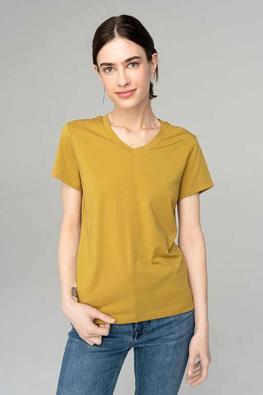 Soft touch modal t-shirt 1 | GREEN/ KHAKI / LIME GREEN | Audimas