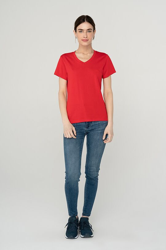 Soft touch modal t-shirt 4 | RED/PINK | Audimas