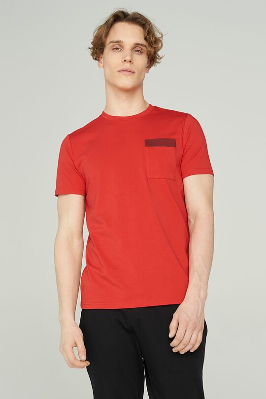 Stretch cotton tee 1 | RED/PINK | Audimas