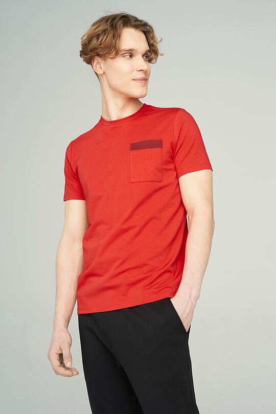 Stretch cotton tee 3 | RED/PINK | Audimas