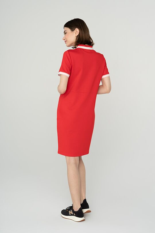 Soft touch modal polo dress 2 | RED/PINK | Audimas