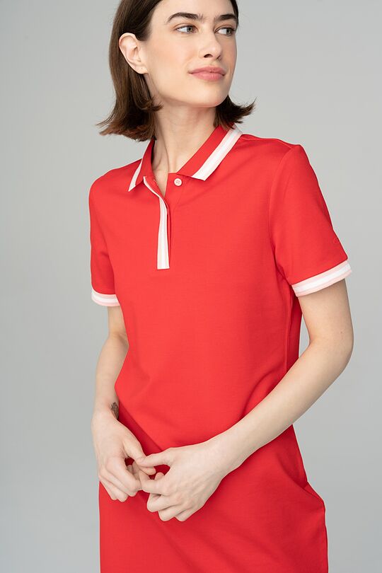 Soft touch modal polo dress 3 | RED/PINK | Audimas