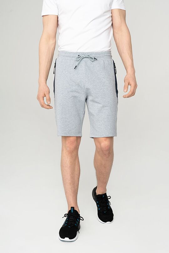 Stretch cotton shorts 1 | GREY/MELANGE | Audimas