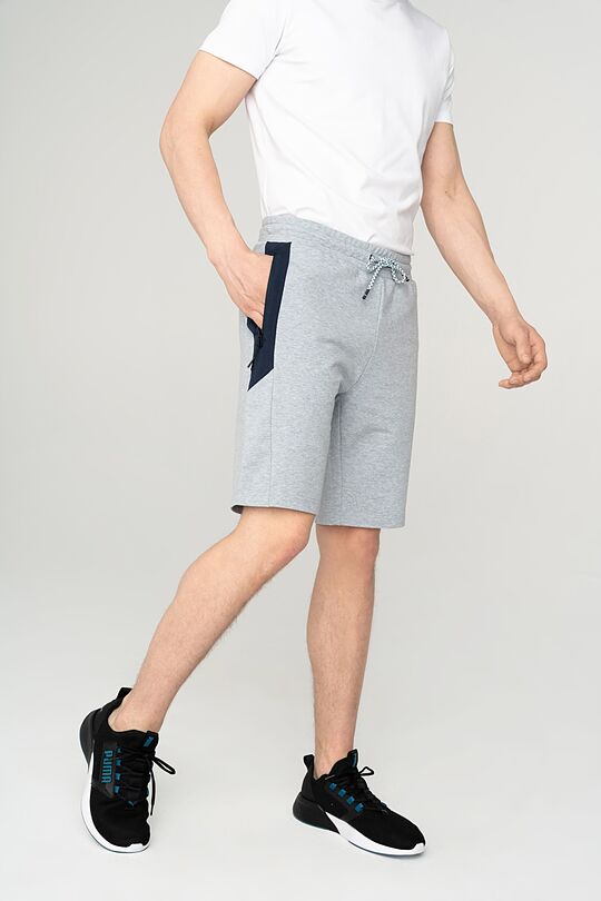 Stretch cotton shorts 2 | GREY/MELANGE | Audimas