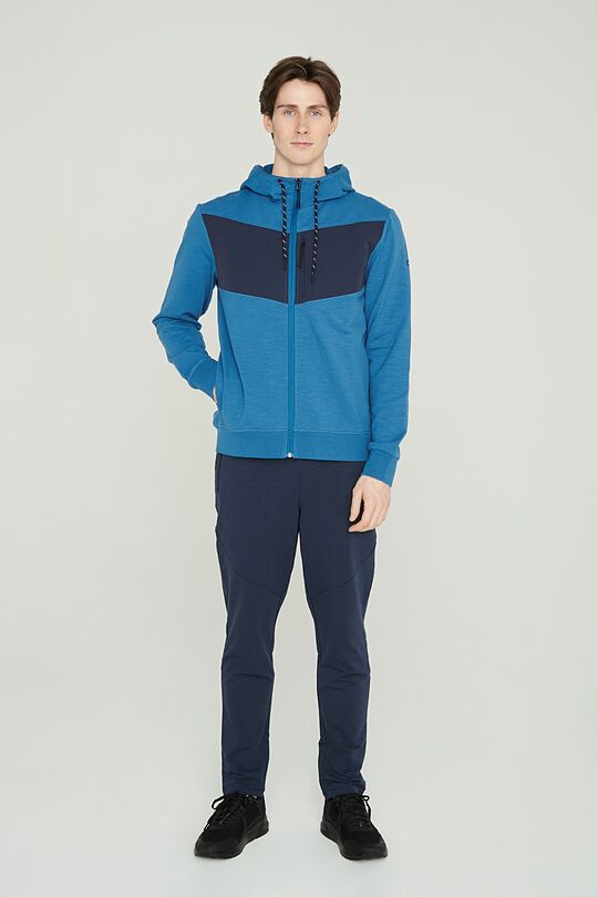 Stretch cotton zip-through hoodie 6 | BLUE | Audimas