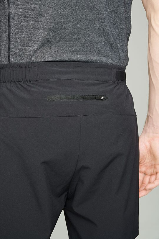 Medium length lightweight stretch fabric shorts 5 | BLACK | Audimas