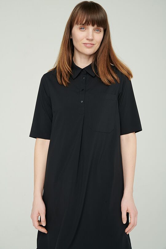 Wrinkle-free light fabric dress 3 | BLACK | Audimas