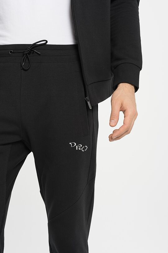 Stretch cotton slim fit sweatpants 3 | BLACK | Audimas