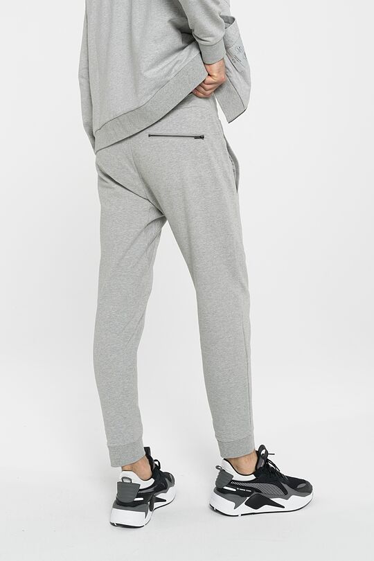 Stretch cotton slim fit sweatpants 5 | MID GREY MELANGE | Audimas