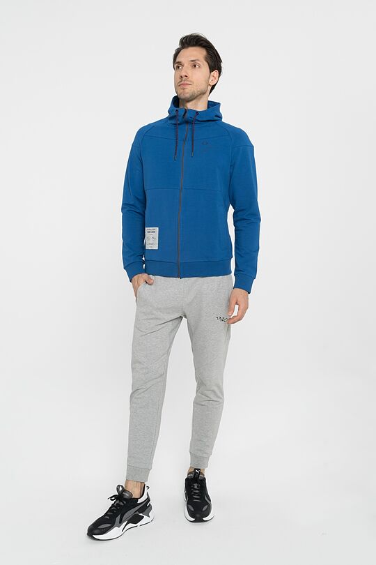 Stretch cotton zip-through hoodie 5 | BLUE | Audimas