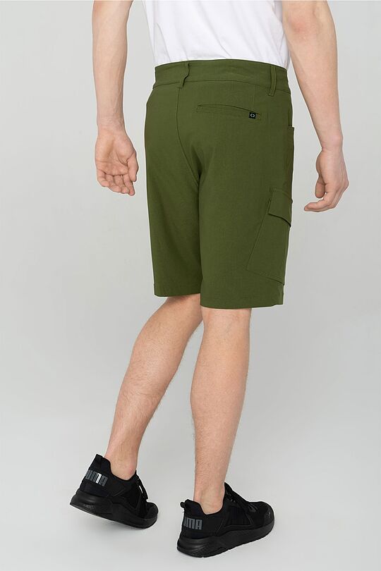 Stretch fabric shorts 2 | GREEN/ KHAKI / LIME GREEN | Audimas