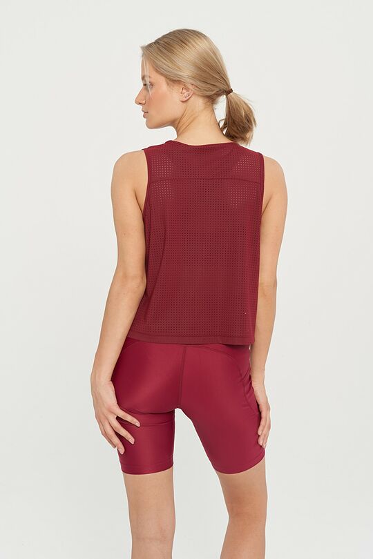 Crop SENSITIVE tank top 2 | burgundy | Audimas