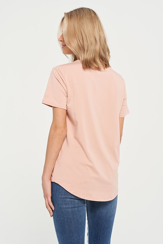Soft touch modal t-shirt with print 3 | RED/PINK | Audimas