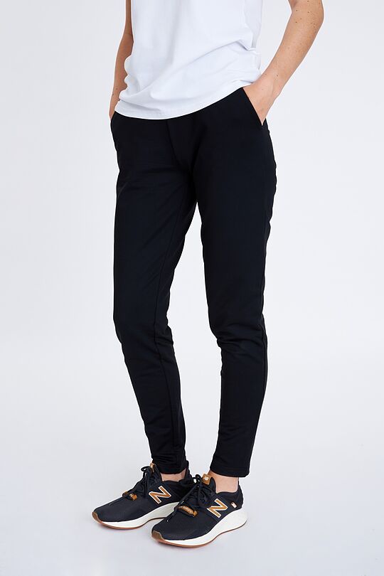 Slim fit stretch sweatpants with cotton inside 2 | BLACK | Audimas