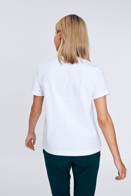 Stretch cotton t-shirt with print 3 | WHITE | Audimas