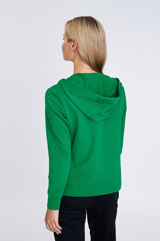 Stretch cotton zip-through hoodie 2 | GREEN/ KHAKI / LIME GREEN | Audimas