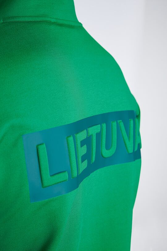 Zip-through stretch sweatshirt with cotton inside 3 | GREEN/ KHAKI / LIME GREEN | Audimas