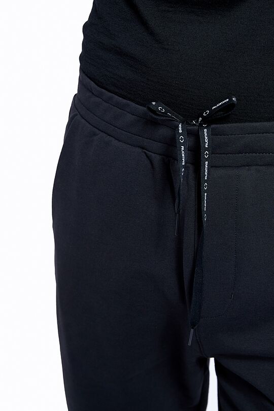 Stretch cotton regular fit sweatpants 3 | BLACK | Audimas